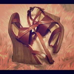 Cole Haan Nike air Brown Wedges Size 9